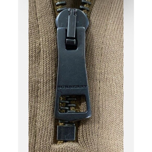 Burberry Men’s Brown Quarter Zip Pullover Sweater, Size Large, Preppy Office Lux - Picture 6 of 9